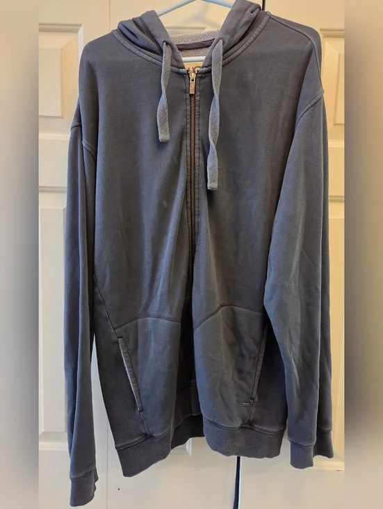 UGG Men's Slate Blue Full-Zip Hoodie - Picture 1 of 9